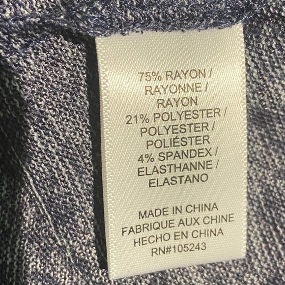 NWT BOBEAU Blue Cowl Neck Built-In Face Mask Sweat - Picture 8 of 11